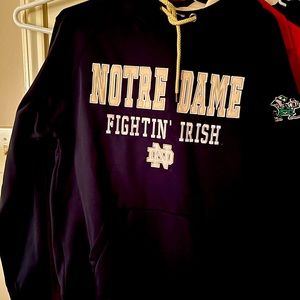 Norte Dame hoodie, embroidered logo
